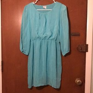 Blue 3/4 Sleeve Airy Dress
